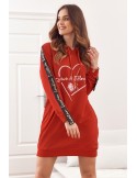 Sports tunic with hood, red 1023 - Online store - Boutique